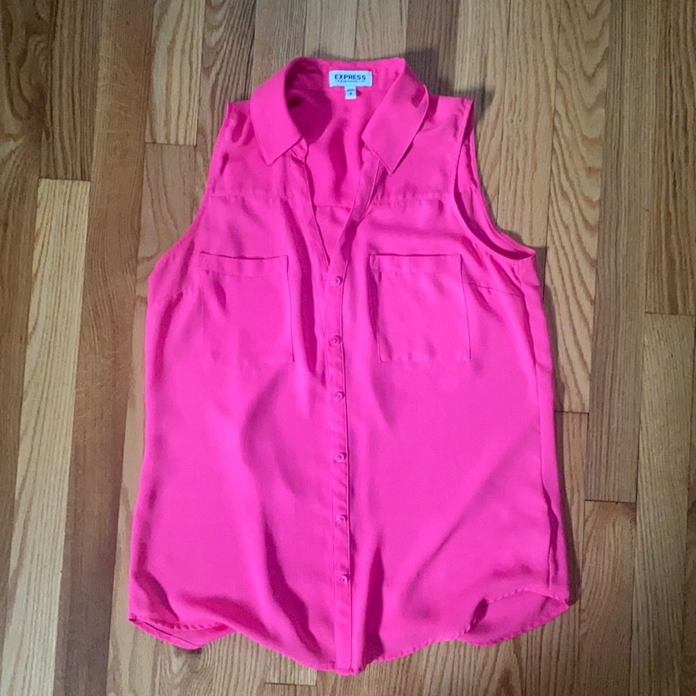 Express Portofino sleeveless, hot pink